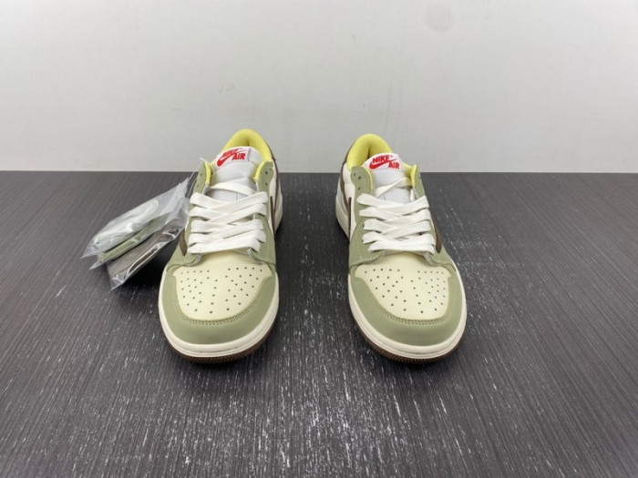 Travis Scott x Air Jordan 1 Low White/Green/Brown DM7866 603
