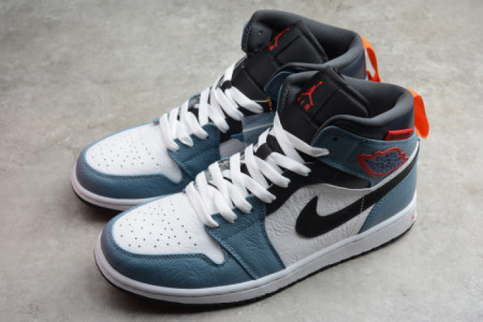 Facetasm x Jordan 1 Mid Fearless Blue White  CU2802-100