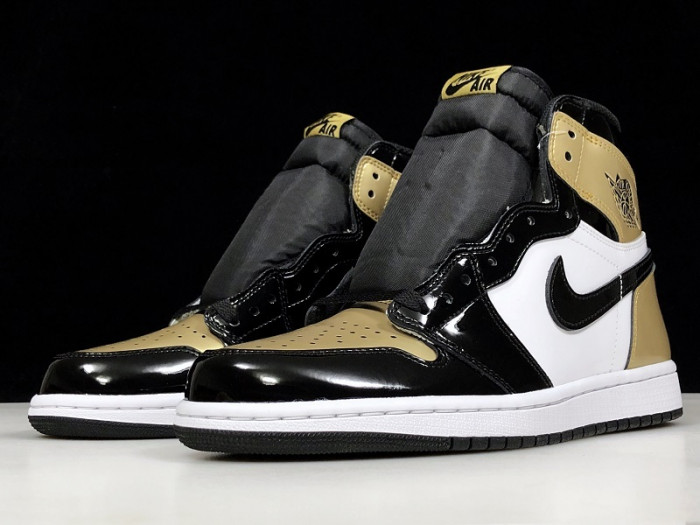 Jordan 1 Retro High NRG Patent Gold Toe  861428-007