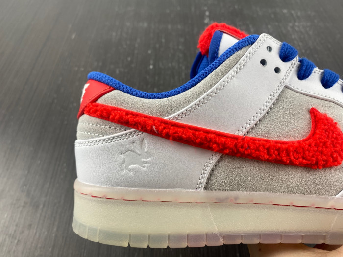 Nike Dunk Low Year of the Rabbit "White/Crimson-Varsity Royal" FD4203-161