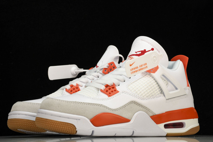 Nike SB x Air Jordan 4  White Orange DR5415-108