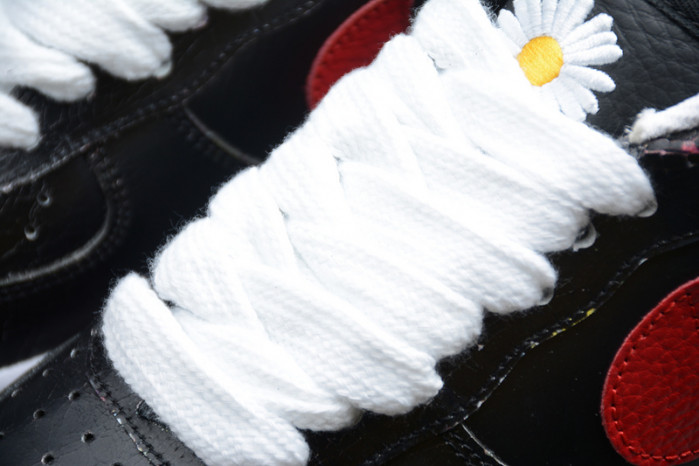 PEACEMINUSONE X Nike Air Force1 GD Black Red AQ3692-002