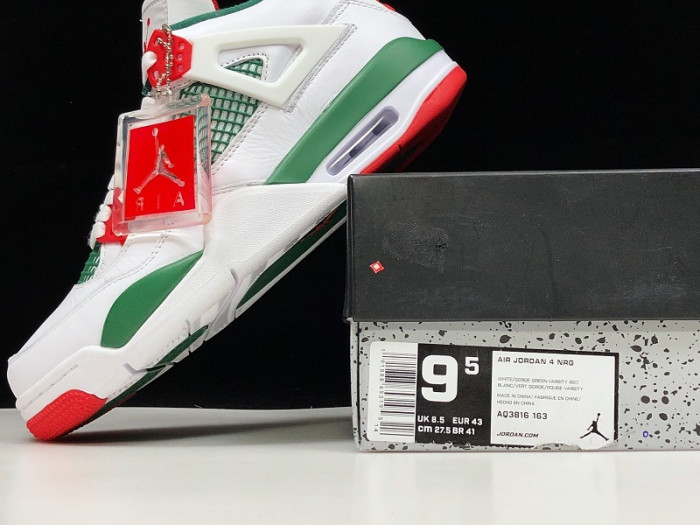 Air Jordan 4 NRG White/Gorge Green-Varsity Red AQ3816-163