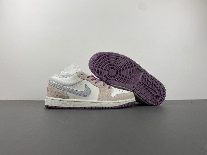Air Jordan 1 Low GS SAIL LEGEND LIGHT BROWN VIOLET DUST NEUUTRAL GREY FQ8094-100