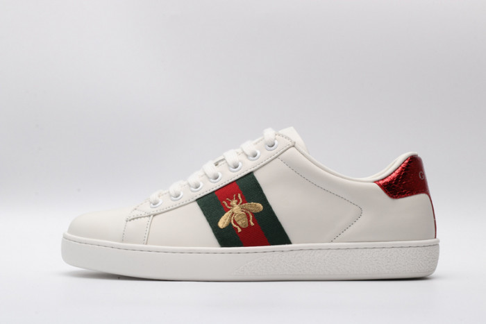 GUCC Ace Embroidered Low-Top Sneaker white with bee